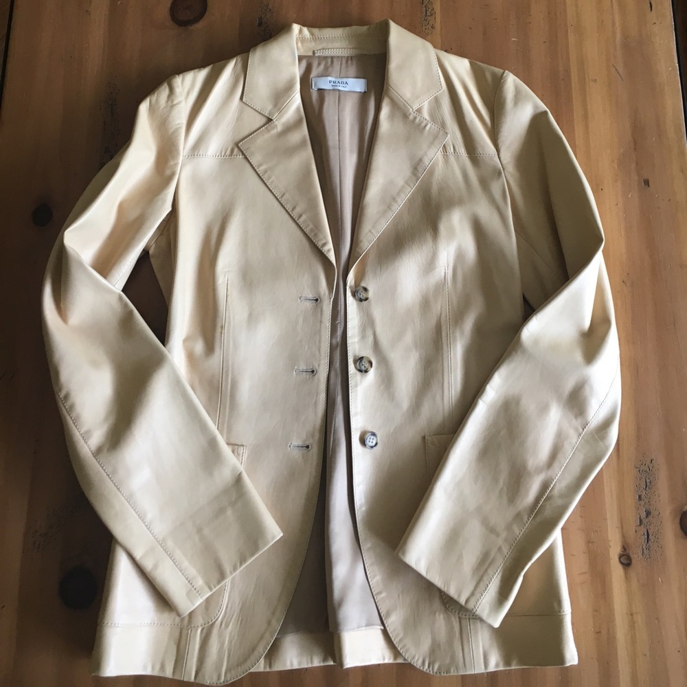 COPY - Cream leather PRADA Blazer